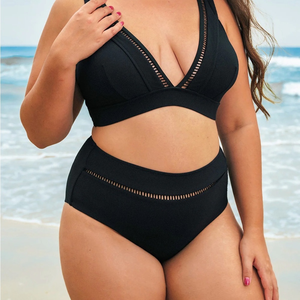Berlook size 16 Elegant Black Bikini Set